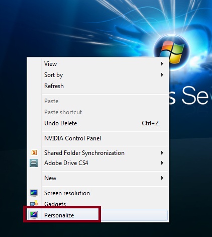 personalize-in-windows-7