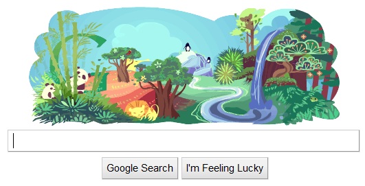 earth day 2011 google image. Today is Earth Day and Google