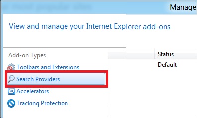 Internet Explorer search provider